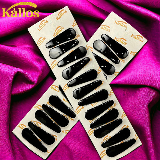 Kàllos Different style plastic coated hair snap clips, 2.5 Inch Metal Barrettes for All Hair Types, No-Slip, Stylish for Women and Girls. (Black) - The Fusion Square