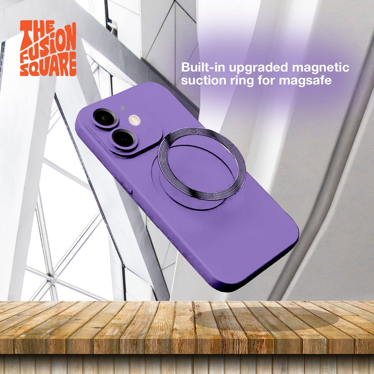 The Fusion Square Magnetic Wireless Silicone Phone Cases Shockproof Case for iPhone